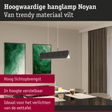 Hoogwaardige Noyan hanglamp van grijs vilt, in hoogte verstelbaar, ideaal voor eettafelverlichting