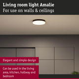 Amalie ceiling light in white with simple design for living room, kitchen, hallway, bedroom