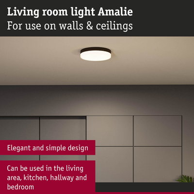 Amalie ceiling light in white with simple design for living room, kitchen, hallway, bedroom