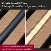 Diffuseur acoustique en bois avec éclairage LED intégré pour une ambiance lumineuse et contrôle sonore décoratif
