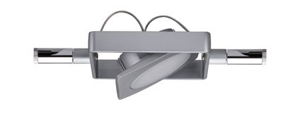 Spot encastré LED moderne en aluminium argenté avec tête orientable pour éclairage polyvalent