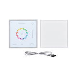 Panneau tactile de contrôle couleur LED blanc Paulmann avec cercle chromatique et câble de connexion