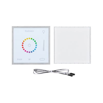 Panneau tactile de contrôle couleur LED blanc Paulmann avec cercle chromatique et câble de connexion