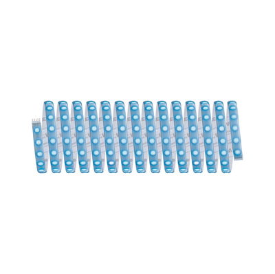 Flexibele LED-strip met blauwe LEDs en witte basis voor decoratieve verlichting