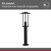 Borne lumineuse Classic favorable aux insectes IP44 500mm 2200K 4,3W 420lm 230V Noir E27 Métal