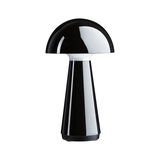 Schwarze LED-Tischleuchte aus Kunststoff mit pilzförmigem Design für moderne Wohnräume