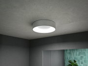 Plafonnier rond blanc en métal avec LED blanc chaud pour un éclairage moderne de la pièce