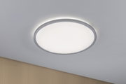 Runde Deckenleuchte mit weißem Diffusor und grauem Rahmen aus Metall für modernes Raumlicht