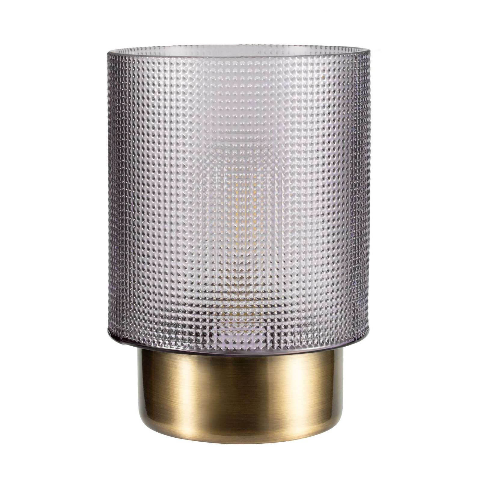 Pauleen Bordlampe Pure Glamour E27 2700K 30lm 0,8W Røget glas/Messing