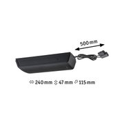Schwarzes LED-Lichtprofil mit Kabel, Maße 240x47x115 mm, modernes Design für Innenbeleuchtung