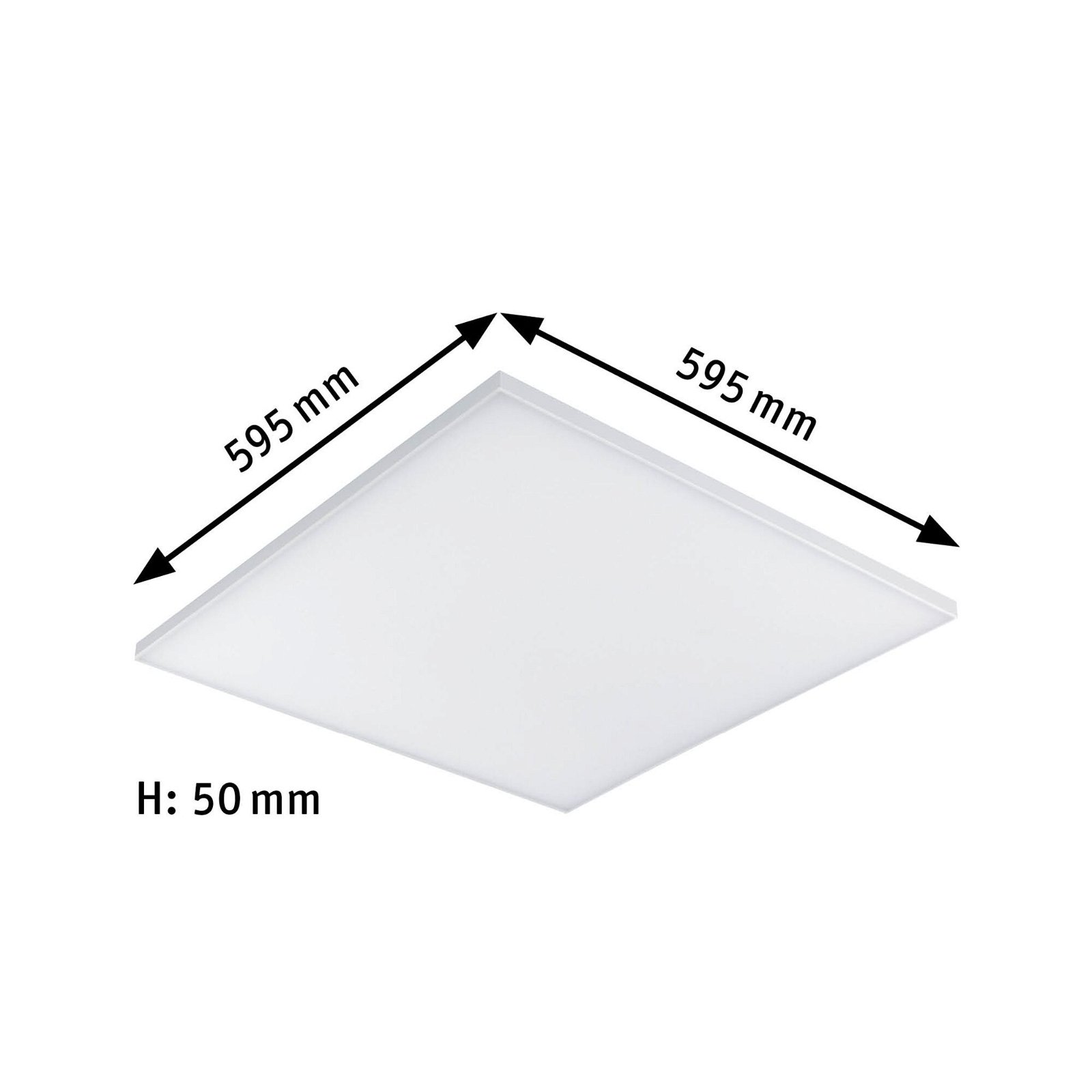 LED Panel 3-Step-Dim Velora eckig 595x595mm 34W 3500lm 3000K Weiß matt dimmbar