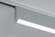Modern silver aluminium LED ceiling light with diffused illumination for living spaces