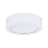 Round white LED ceiling light made of plastic for modern indoor lighting
