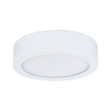 Round white LED ceiling light made of plastic for modern indoor lighting
