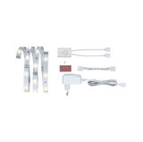 LED strip light set with warm white LEDs, power adapter and controller for flexible lighting
