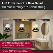 LED Einbauleuchte Nova Smart mit austauschbaren Coins und 45 mm Einbautiefe für 230 V Anschluss