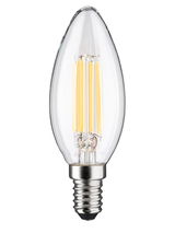Ampoule LED claire en forme de bougie avec culot E14 et lumière blanc chaud pour éclairage décoratif