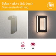 Solarbetriebene LED-Wandleuchte in Weiß und Schwarz mit 12h Akku und 8h Sonnenlichtladung
