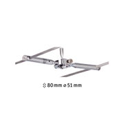 Chrome LED spotlight with adjustable head and cable holder for modern indoor lighting