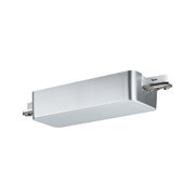 Rechteckiges Aluminium-Gehäuse in Silber für LED-Schienenbeleuchtung mit Befestigungsklammern