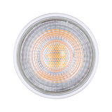 Round LED bulb with clear glass and warm white light for energy-efficient lighting solutions