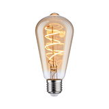 Ampoule LED vintage avec filament en spirale ambré et culot E27 pour éclairage décoratif chaleureux