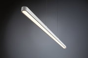 Moderne weiße LED-Pendelleuchte aus Metall mit warmweißem Licht für Wohnräume