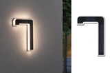 Modern black LED wall light with indirect warm white illumination for outdoor use