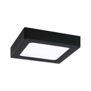 Schwarze quadratische LED-Deckenleuchte mit weißem Diffusor aus Kunststoff für modernes Raumlicht