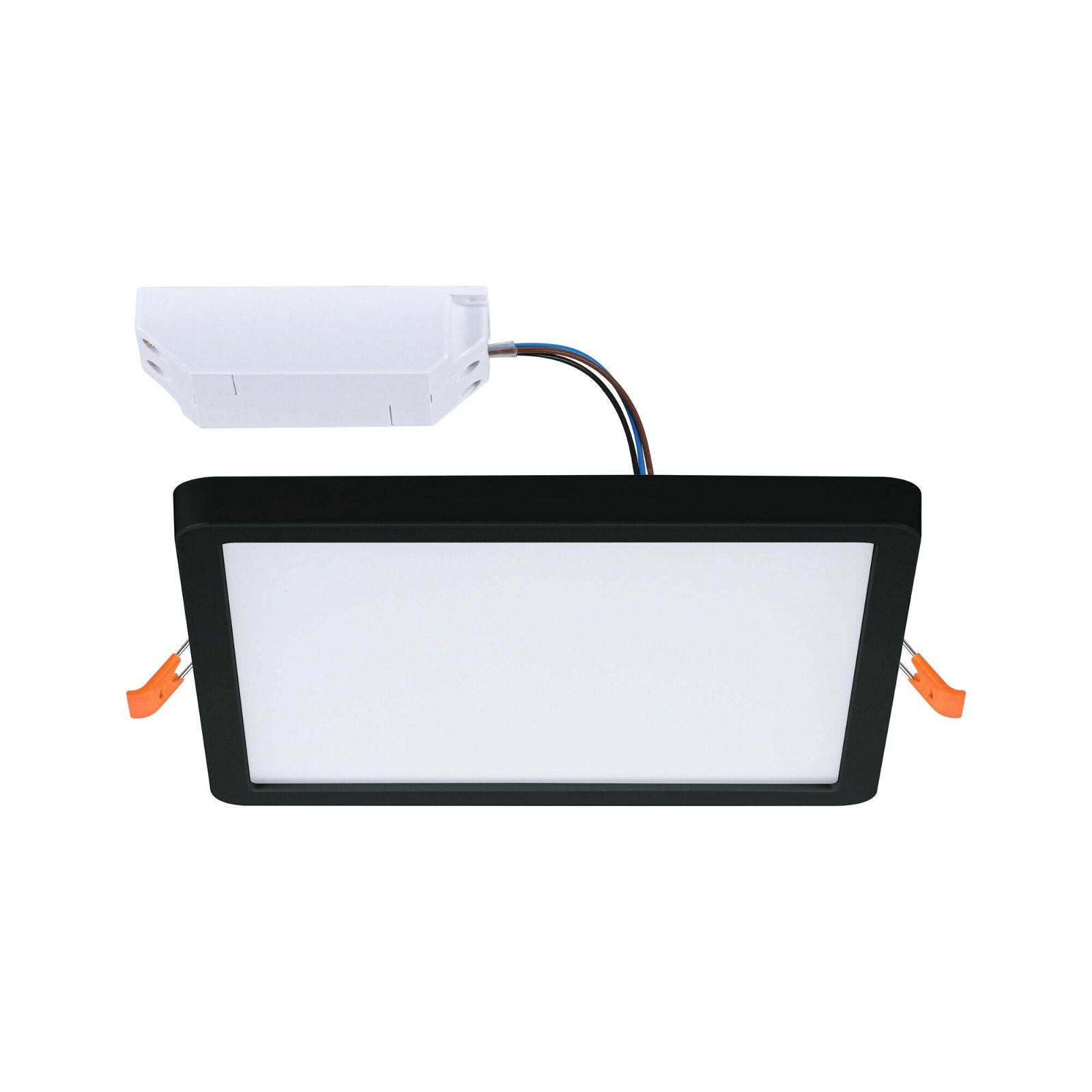 VariFit LED Recessed panel Dim to Warm Areo IP44 square 175x175mm 13W 1200lm 3 Step Dim to warm Black dimmable