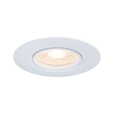 Ronde witte LED-inbouwspot met warm wit licht voor moderne binnenverlichting