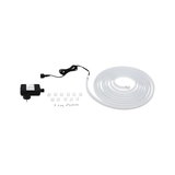 White LED neon light with power supply, clips, and screws for flexible indoor lighting accents