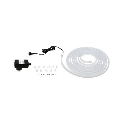 Weißes LED-Neonlicht mit Netzteil, Clips und Schrauben für flexible Lichtakzente im Innenbereich