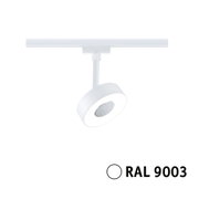Moderner weißer LED-Strahler aus Metall mit runder Form für Schienensystembeleuchtung