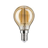 Amber glass LED bulb with E14 base for energy-efficient lighting and vintage style