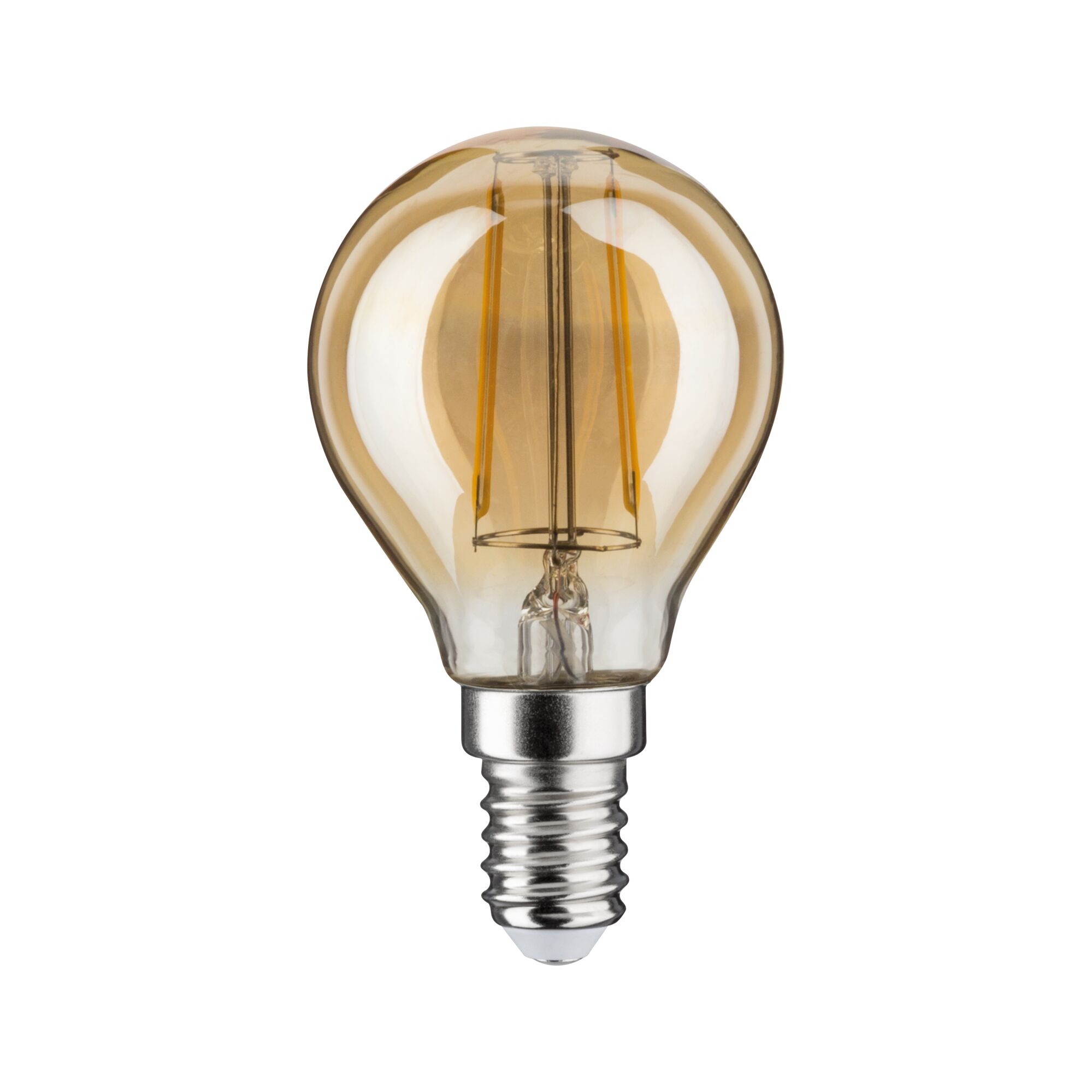 Amber glass LED bulb with E14 base for energy-efficient lighting and vintage style