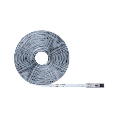 Roll of flexible white LED strip light with transparent connector for indoor lighting use
