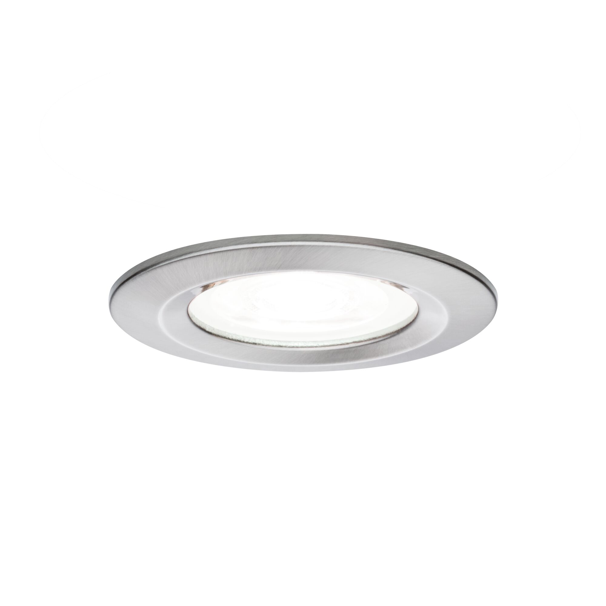 Rundes Einbau-LED-Leuchtmittel aus gebürstetem Aluminium in Silber für moderne Raumbeleuchtung