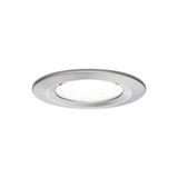 Rundes Einbau-LED-Leuchtmittel aus gebürstetem Aluminium in Silber für moderne Raumbeleuchtung