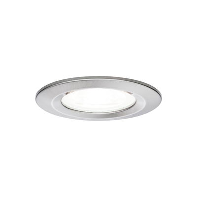 Rundes Einbau-LED-Leuchtmittel aus gebürstetem Aluminium in Silber für moderne Raumbeleuchtung