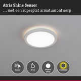 Ronde witte LED-plafondlamp Atria Shine Sensor met bewegingssensor en IP44 bescherming