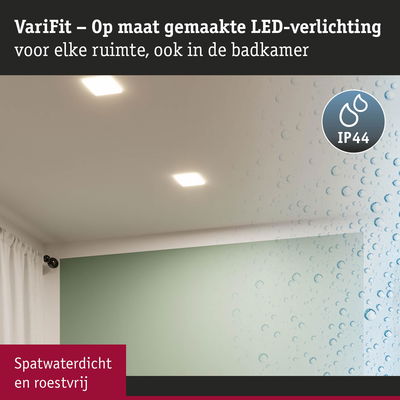 VariFit op maat gemaakte witte LED-plafondlampen, spatwaterdicht en roestvrij voor badkamerverlichting