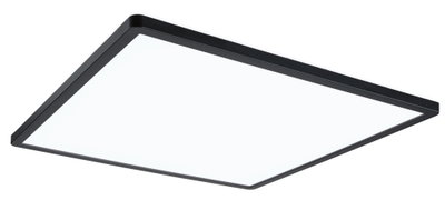 Flat square LED ceiling light with black aluminum frame for modern room lighting