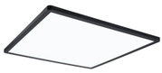 Schwarzes quadratisches LED-Deckenpanel mit weißer Lichtfläche für moderne Raumbeleuchtung