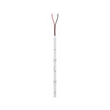 Slim white LED strip light with red and black wires for versatile lighting solutions