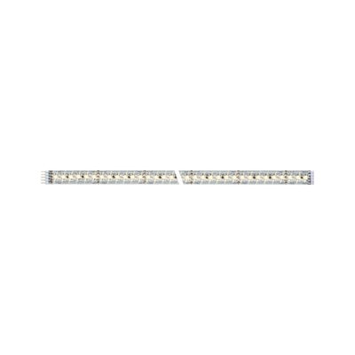 Long LED light strip with warm white LEDs on transparent base for flexible lighting solutions