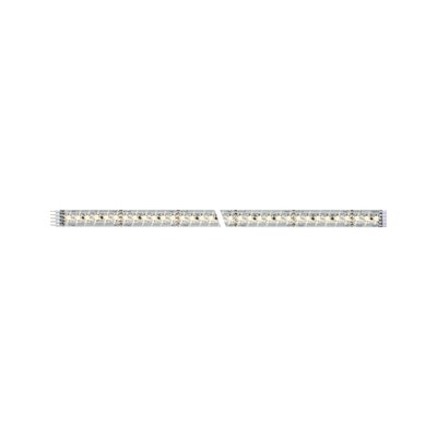 Long LED light strip with warm white LEDs on transparent base for flexible lighting solutions