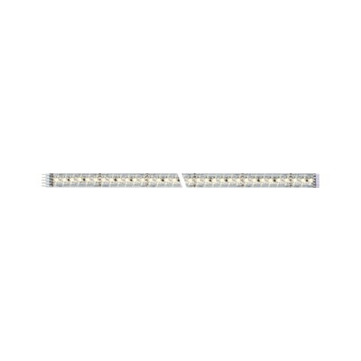 Long LED light strip with warm white LEDs on transparent base for flexible lighting solutions
