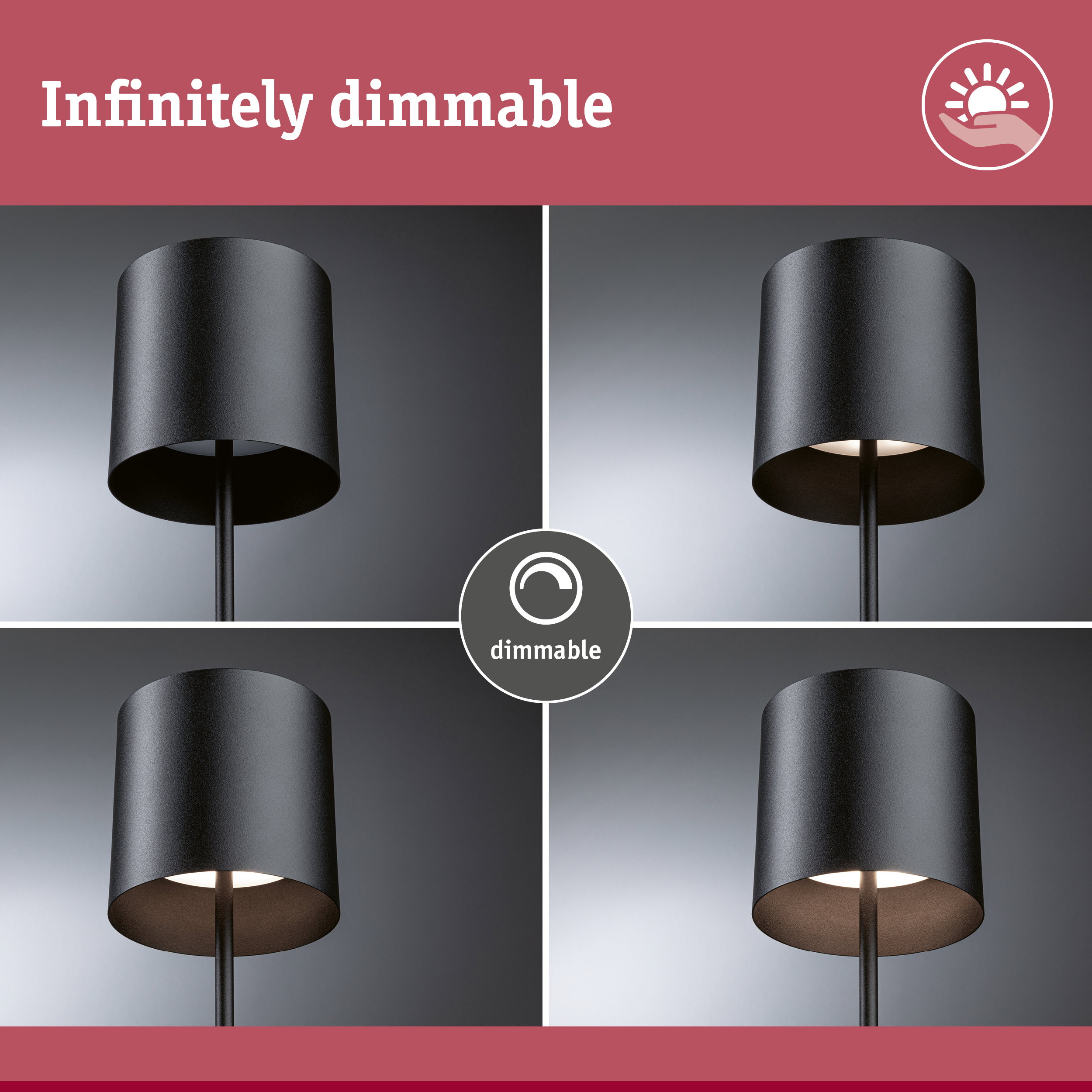 Black dimmable metal floor lamp with cylindrical shade for versatile home lighting