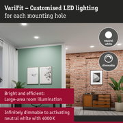 VariFit dimmable recessed LED lights in neutral white 4000K for bright, efficient room illumination